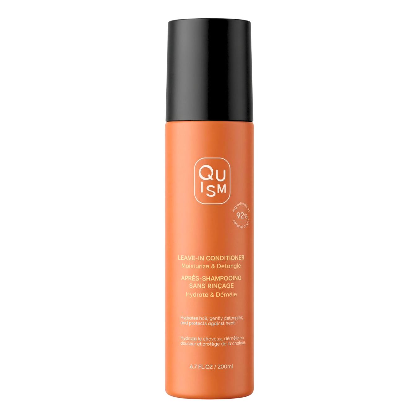 Orange bottle with black cap